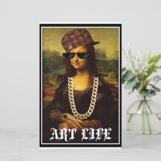 Mona Lisa Thug Art Life Briefpapier (Stehend Vorderseite)