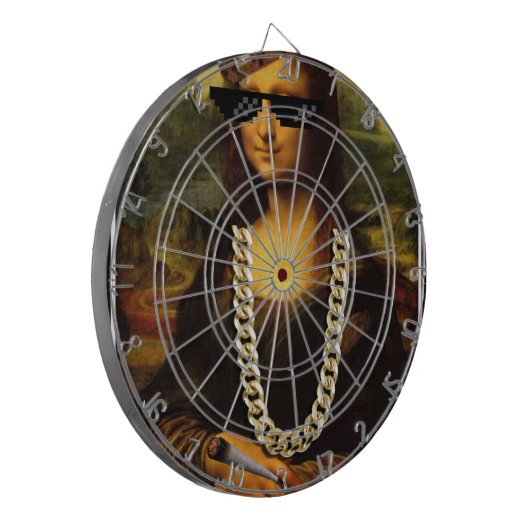 Mona Lisa Thug Art Life Dartscheibe (Vorderseite Links)