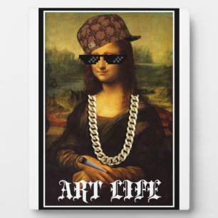 Mona Lisa Thug Art Life Fotoplatte