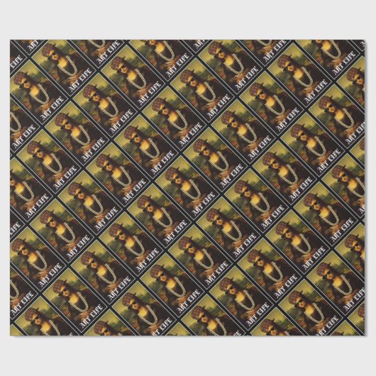 Mona Lisa Thug Art Life Geschenkpapier (Flach)
