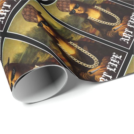 Mona Lisa Thug Art Life Geschenkpapier (Rolleneckpunkt)