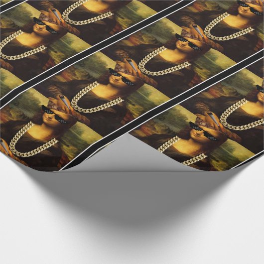 Mona Lisa Thug Art Life Geschenkpapier (Ecke)