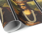 Mona Lisa Thug Art Life Geschenkpapier (Rolleneckpunkt)