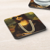 Mona Lisa Thug Art Life Getränkeuntersetzer (Linke Seite)