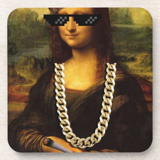 Mona Lisa Thug Art Life Getränkeuntersetzer (Vorderseite)