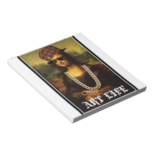 Mona Lisa Thug Art Life Notizblock (angewinkelt)