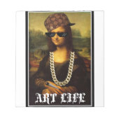 Mona Lisa Thug Art Life Notizblock (Vorderseite)