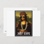 Mona Lisa Thug Art Life Postkarte (Vorne/Hinten)