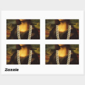 Mona Lisa Thug Art Life Rechteckiger Aufkleber (Blatt)