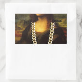 Mona Lisa Thug Art Life Rechteckiger Aufkleber (Tasche)