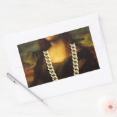Mona Lisa Thug Art Life Rechteckiger Aufkleber (Umschlag)