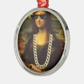 Mona Lisa Thug Art Life Silbernes Ornament (Links)