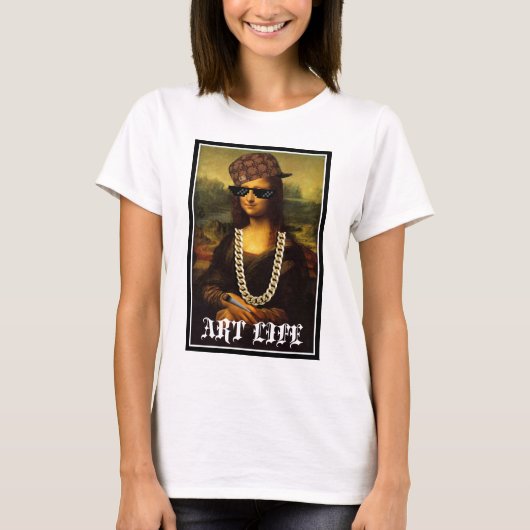 Mona Lisa Thug Art Life T-Shirt (Vorderseite)