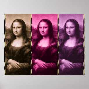 Mona Lisa Tierdruck-lila rosa Schokolade Poster