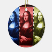 Mona Lisa Tierdruck-Primärfarben Keramik Ornament (Links)