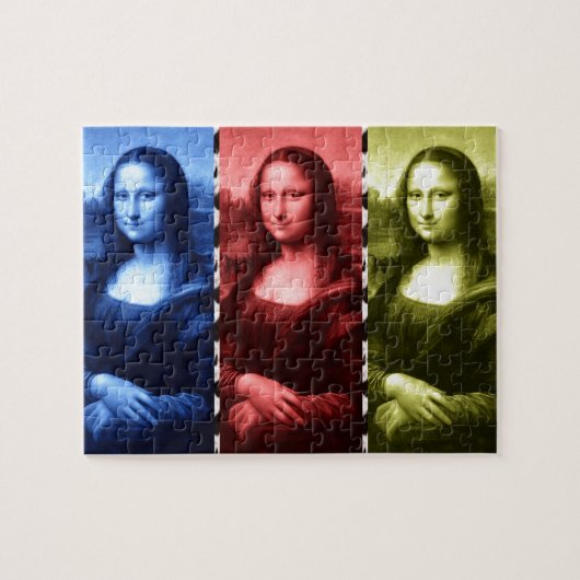 Mona Lisa Tierdruck-Primärfarben Puzzle (Horizontal)