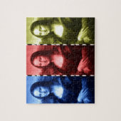 Mona Lisa Tierdruck-Primärfarben Puzzle (Vertikal)