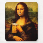 Mona Lisa trinkt Bier, Bierliebhaber Mousepad (Vorne)