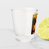 Mona Lisa trinkt Bier Liebhaber Schnapsglas (Links)