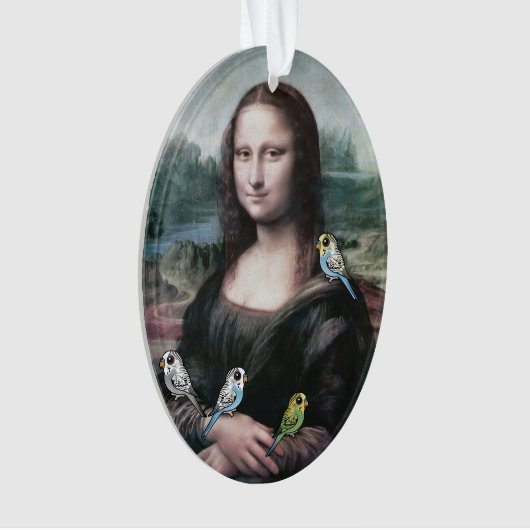 Mona Lisa u. Budgies Ornament (Vorderseite)