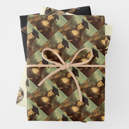 Mona Lisa und Friends Abschluss Geschenkpapier Set (Beispiel)