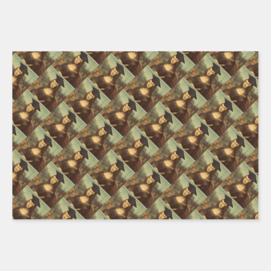 Mona Lisa und Friends Abschluss Geschenkpapier Set (Vorderseite)