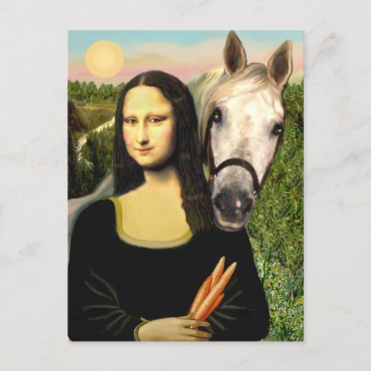Mona Lisa und ihr Arabisches Pferd Postkarte (Vorderseite)