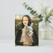 Mona Lisa und ihr Llama Postkarte (Stehend Vorderseite)