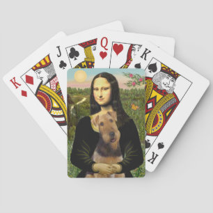 Mona Lisa und ihre Airedale (#1) Spielkarten