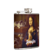 Mona Lisa und ihre Katze Flachmann (Rechts)