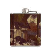 Mona Lisa und ihre Katze Flachmann (Rückseite)