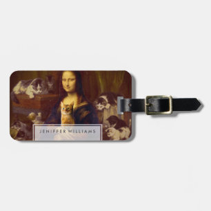 Mona Lisa und ihre Katze Gepäckanhänger