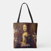 Mona Lisa und ihre Katze Tasche (Rückseite)