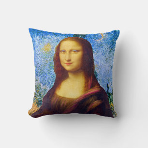Mona Lisa und Van Gogh Kissen