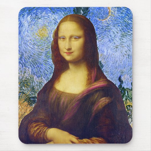 Mona Lisa und Van Gogh Mousepad (Vorne)