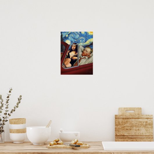 Mona Lisa und Van Gogh Poster (Küche)
