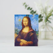 Mona Lisa und Van Gogh Postkarte (Stehend Vorderseite)