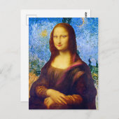 Mona Lisa und Van Gogh Postkarte (Vorne/Hinten)