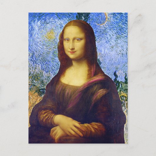 Mona Lisa und Van Gogh Postkarte (Vorderseite)