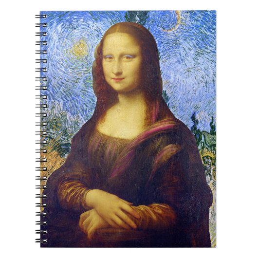 Mona Lisa und Van Gogh Square Notizblock (Vorderseite)