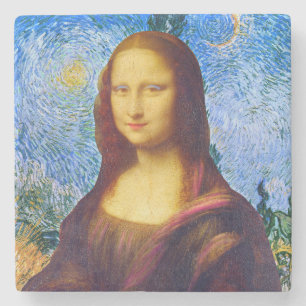 Mona Lisa und Van Gogh Steinuntersetzer