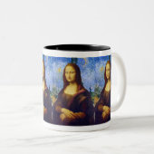 Mona Lisa und Van Gogh Zweifarbige Tasse (VorderseiteRechts)
