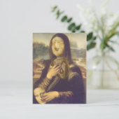 Mona Lisa Unentschlossen Postkarte (Stehend Vorderseite)