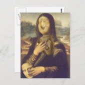 Mona Lisa Unentschlossen Postkarte (Vorne/Hinten)