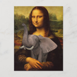 Mona Lisa unterstützt Elefantenbewusstsein Postkarte