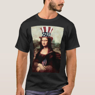 Mona Lisa USA Unabhängigkeitstag T-Shirt