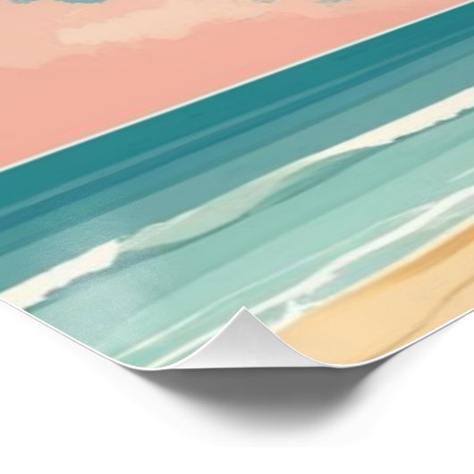 Mona Lisa Vacation Vibes Poster (Ecke)