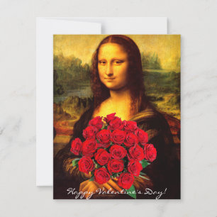Mona Lisa Valentine's Day Feiertagskarte