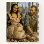 Mona Lisa & Van Gogh Backen Notizblock (Rückseite)