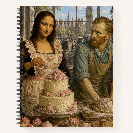 Mona Lisa & Van Gogh Backen Notizblock (Vorderseite)